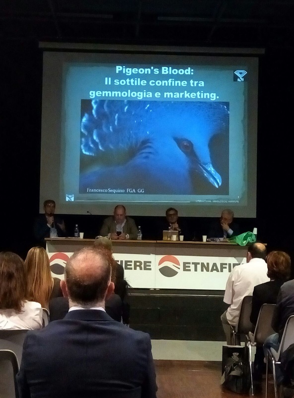 Francesco Sequino ha tenuto un seminario dedicato al Pigeon's Blood durante SiciliaOro 2016