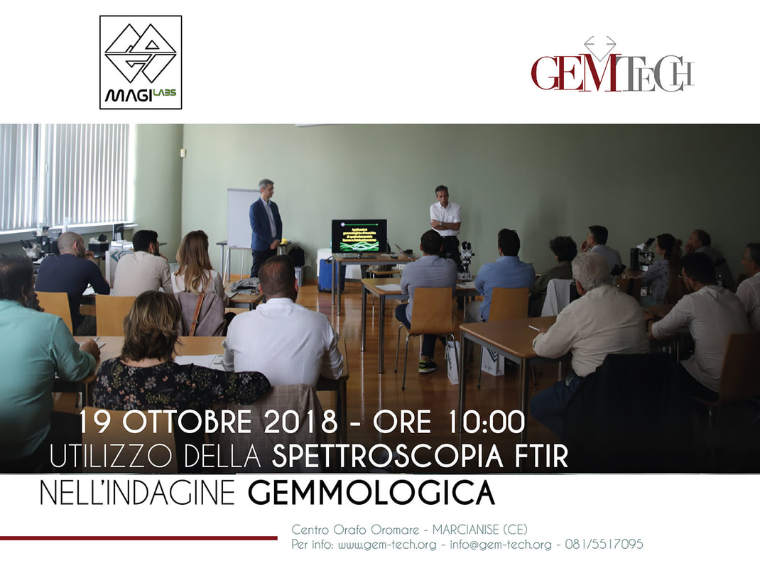Il corso sull'utilizzo della spettroscopia FTIR nell'indagine gemmologica si è tenuto a Marcianise il 19 ottobre 2018