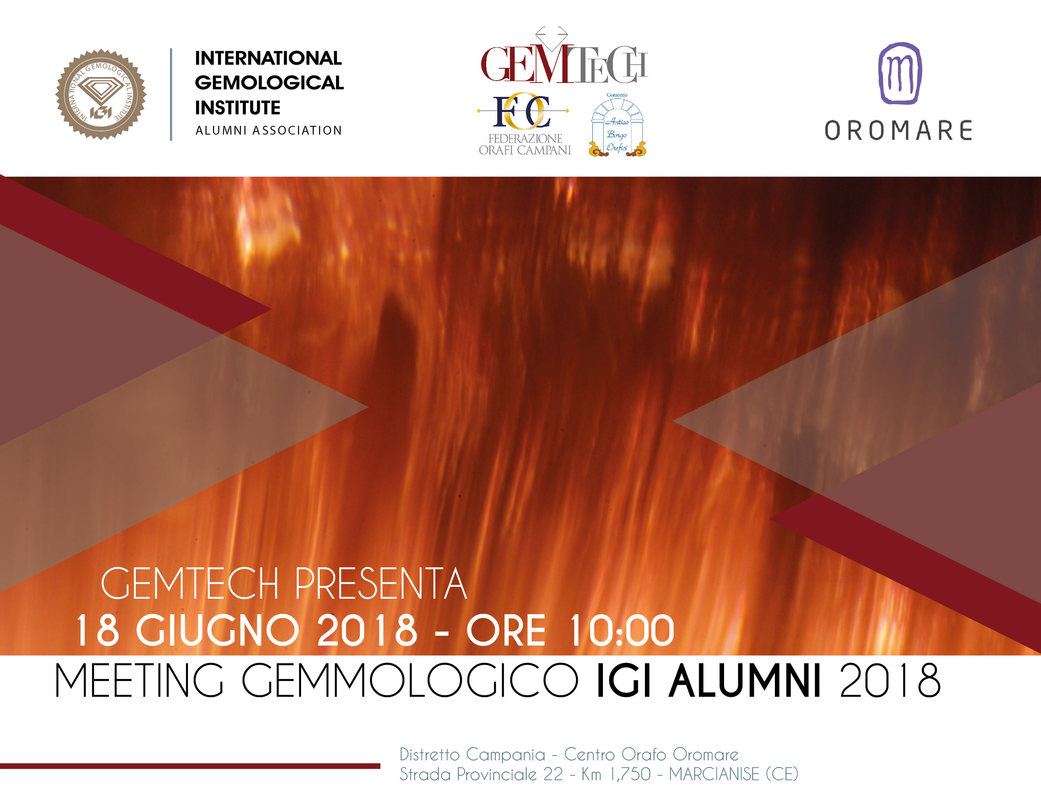 Locandina dedicata al seminario gemmologico del 2018