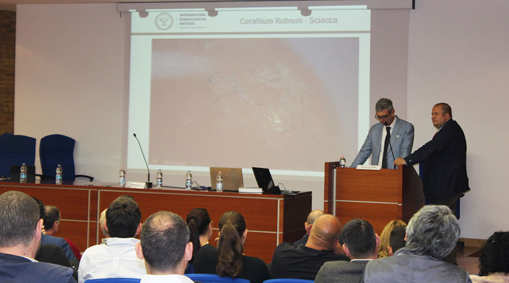 Francesco Sequino ed Antonino Ninì Conte durante il Seminario del 2019 dedicato al Corallo